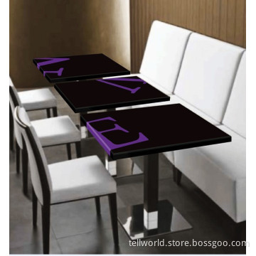 Corian Restaurant Dining Table, Cafe Table, Carved Dining Table